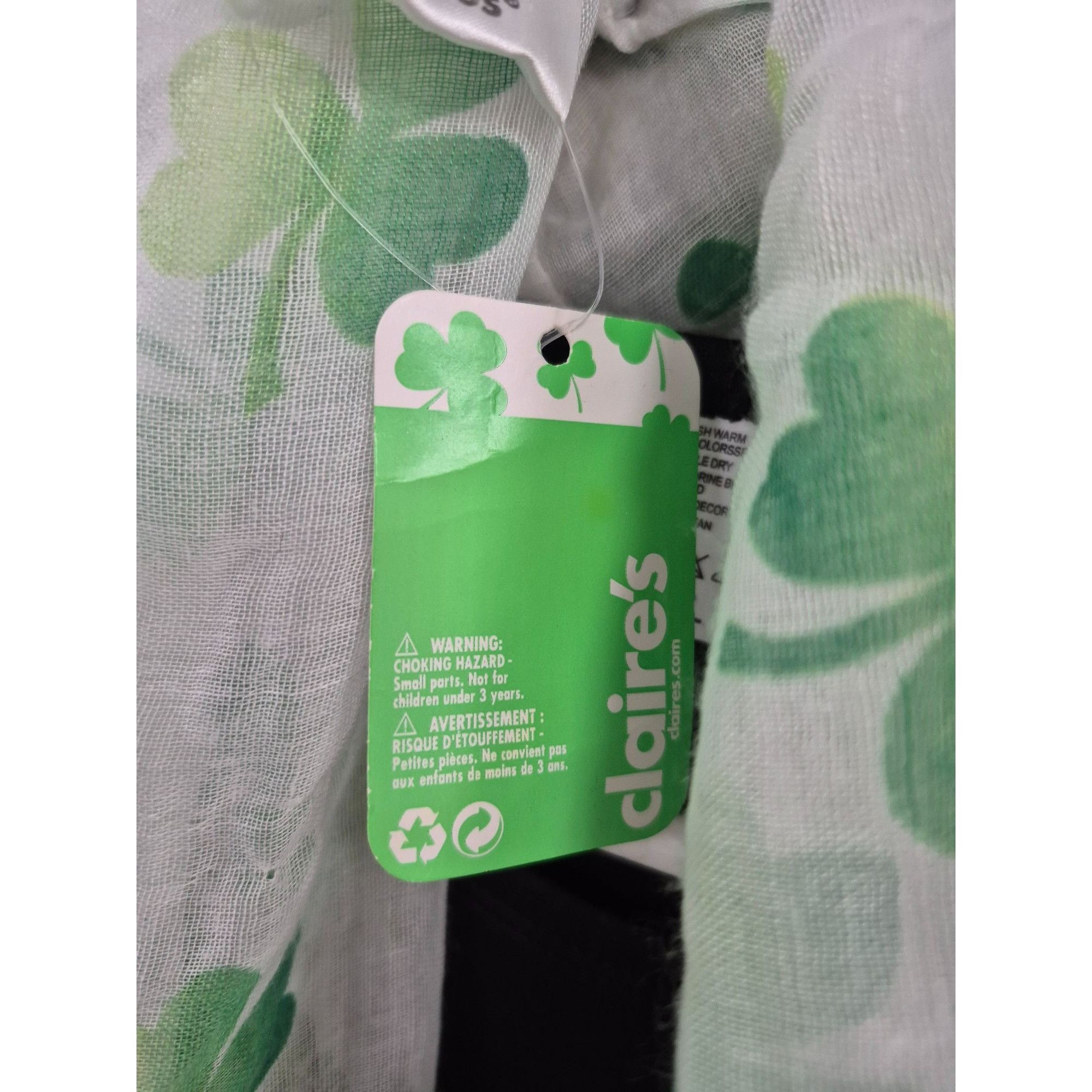 Other Shamrock Print Lightweight Infinity Scarf By Claires Size ONE SIZE - 2 Thumbnail