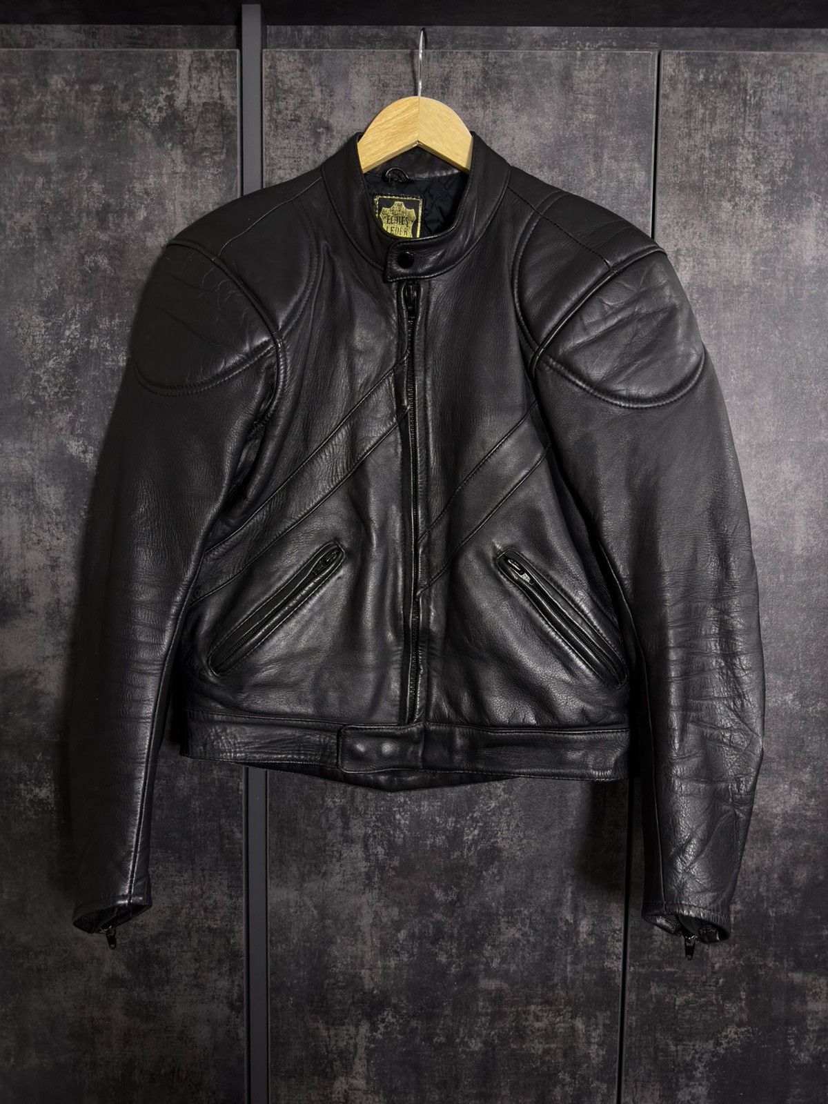Genuine Leather Vintage Leather Cropped Moto Biker Jacket Avantgarde Opium Size US M / EU 48-50 / 2 - 5 Thumbnail