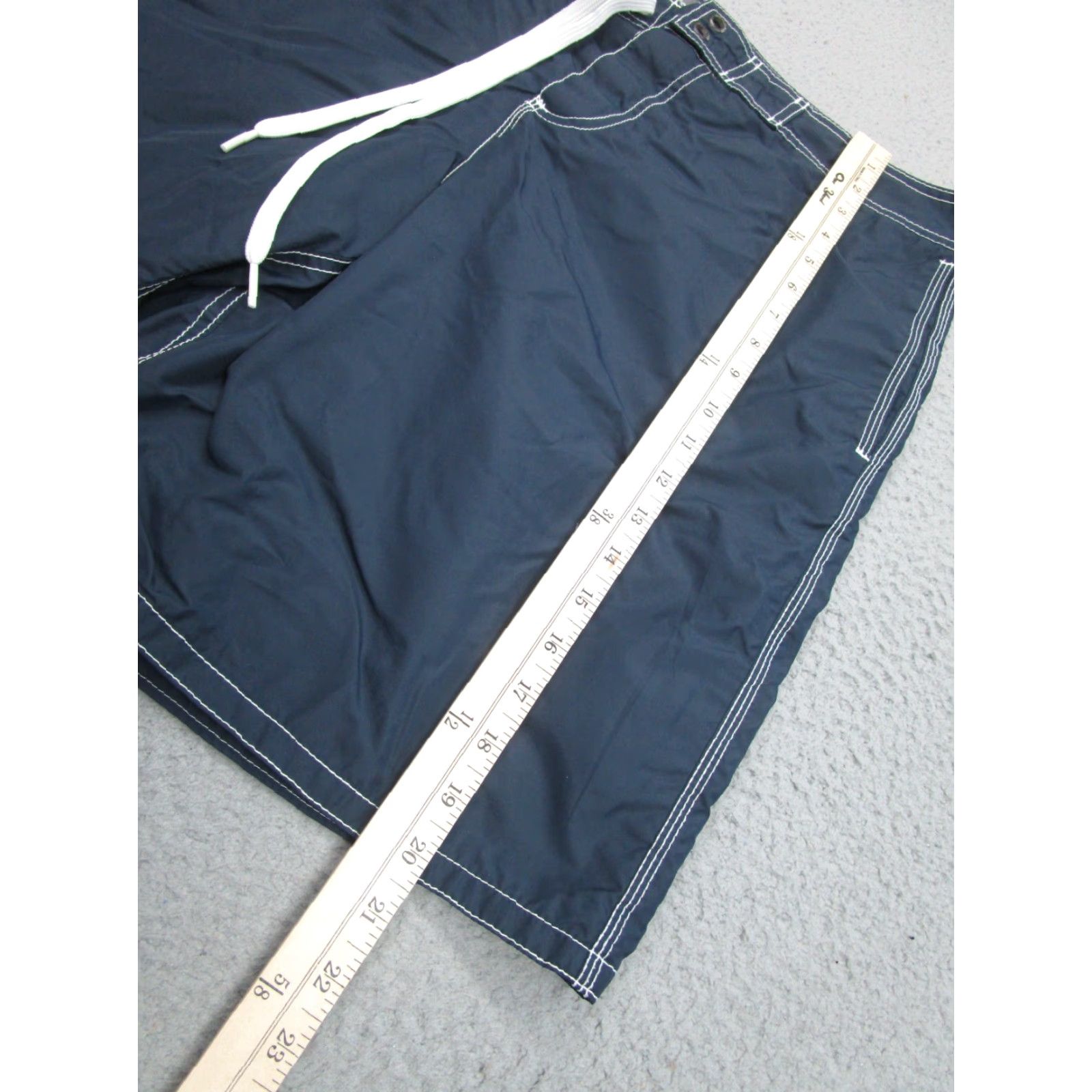 Old Navy VINTAGE Old Navy Shorts mens Large Blue Rainbow Striped Swim Trunks Lined Size US 33 - 3 Thumbnail