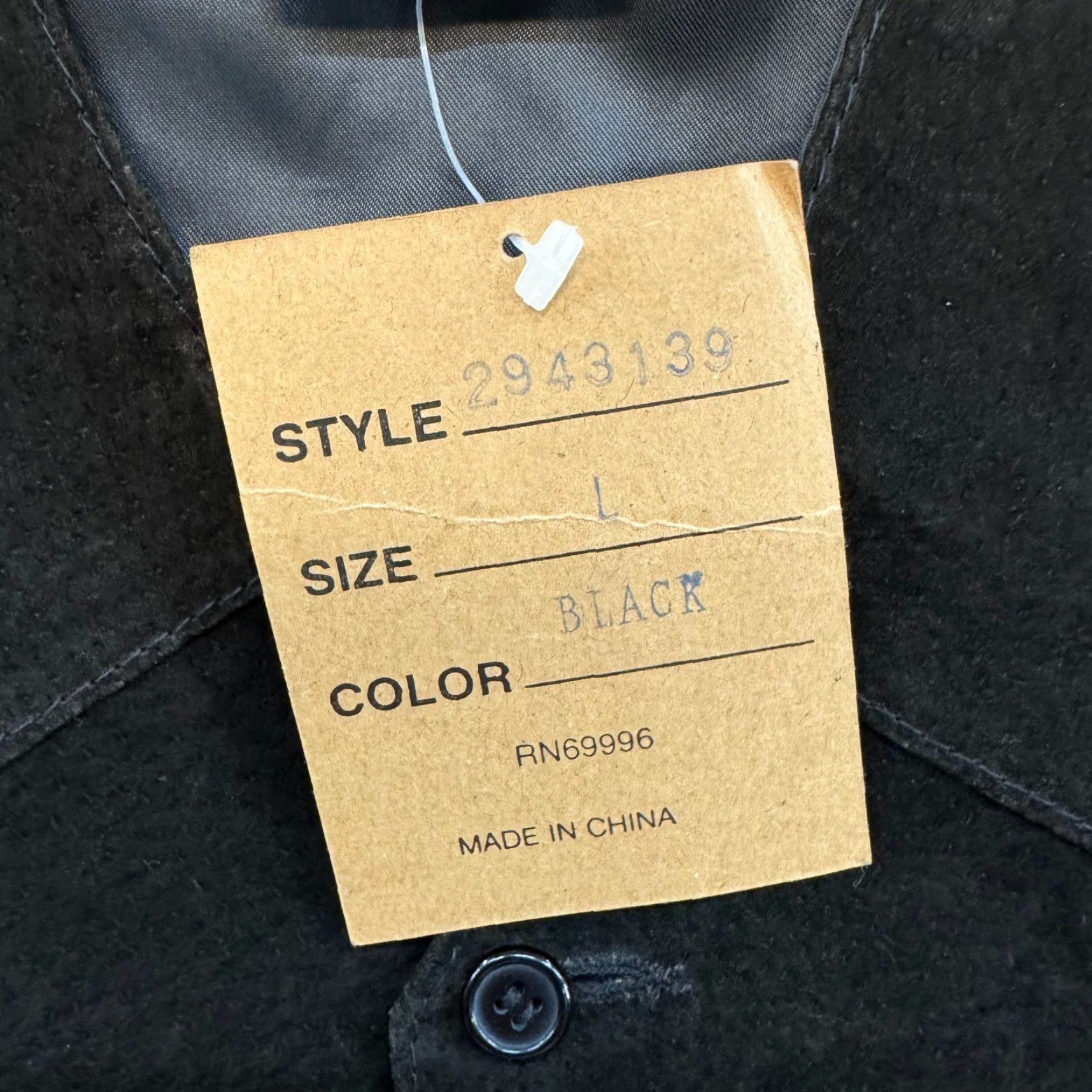 Vintage VINTAGE Permit Platinum Suede Leather Vest Black Mens Large Moto Western Leather Vest Size US L / EU 52-54 / 3 - 7 Thumbnail