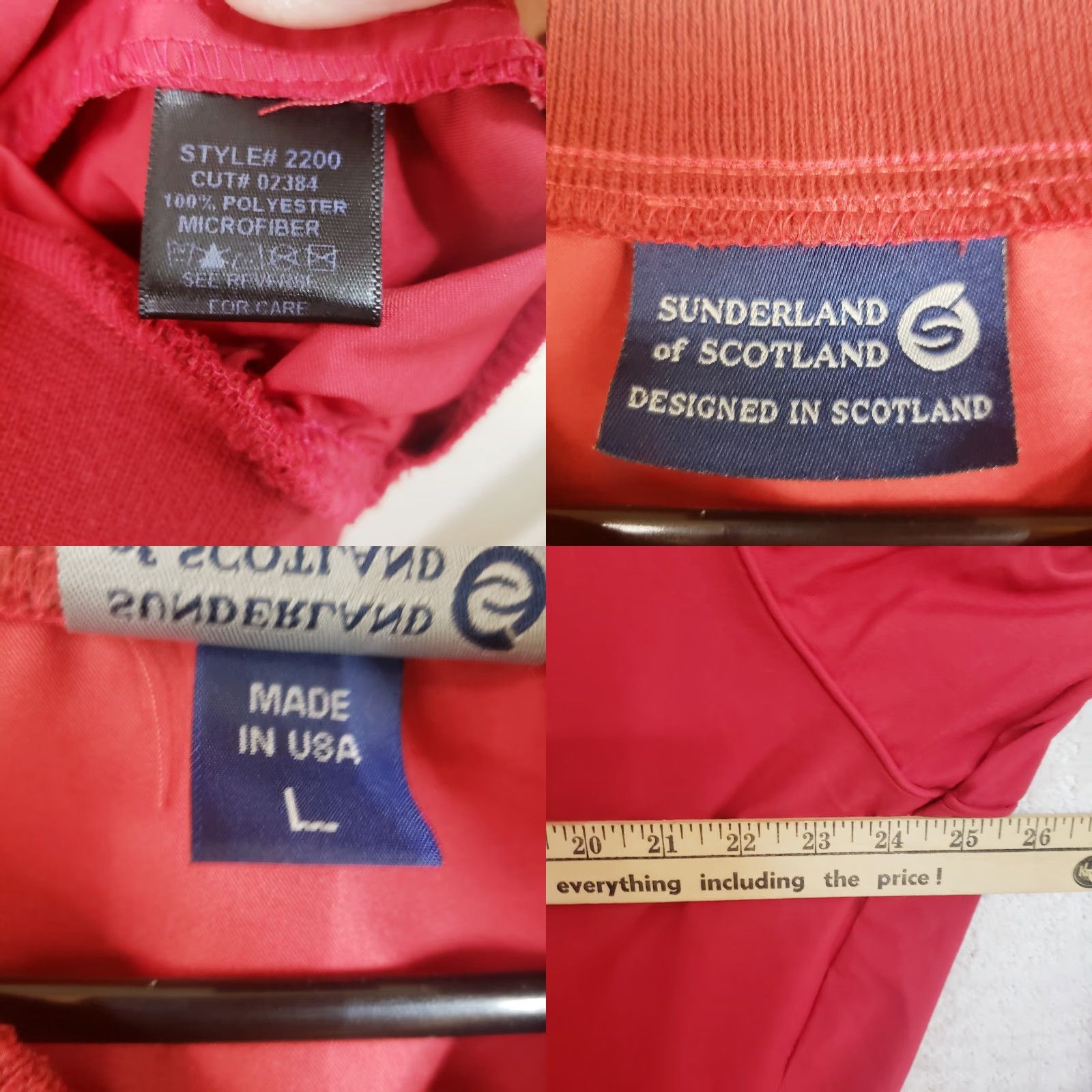 Rains Sunderland Of Scotland Men's L Jacket Windbreaker Golf Rain Pullover Red Nylon Vintage 90s Retro Logo Georgia Clr Mens Size US L / EU 52-54 / 3 - 10 Thumbnail