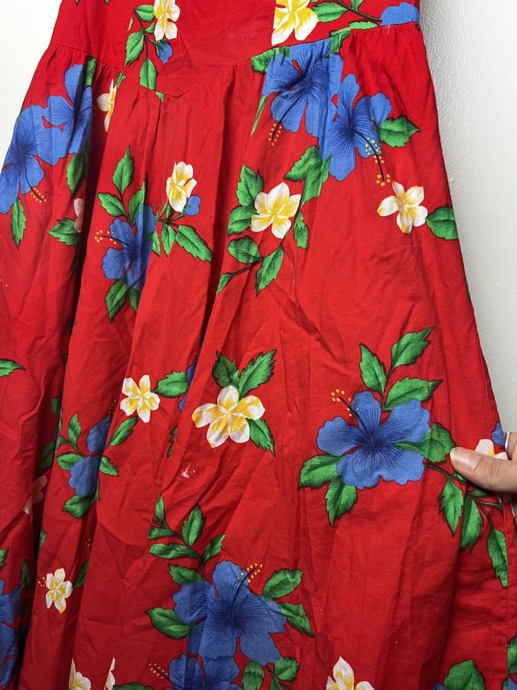 Vintage Vintage 1980’s Royal Creations Red Hawaiian Floral Dress Size M / US 6-8 / IT 42-44 - 17 Thumbnail