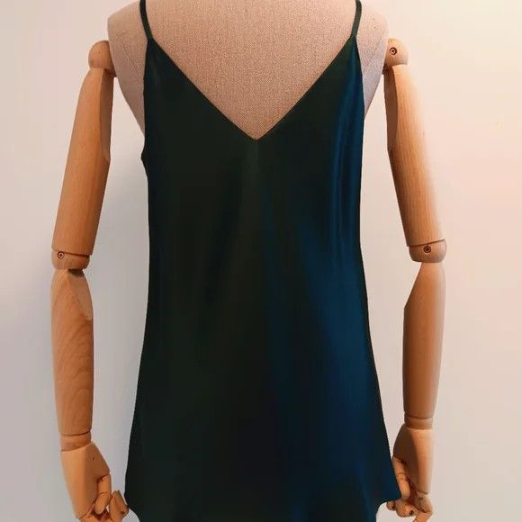 Lafayette 148 LAFAYETTE148 NEW YORK Silk Green Charmeuse Bias Tank- (MDS) Size S / US 4 / IT 40 - 8 Thumbnail