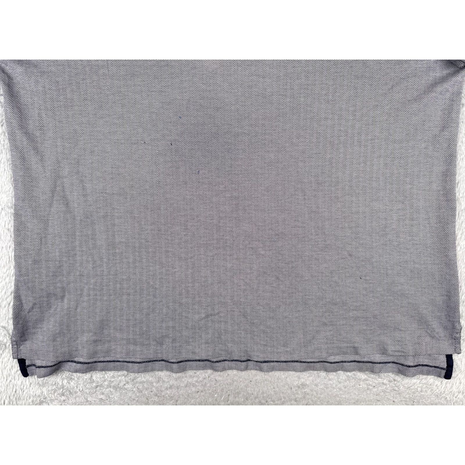 Ralph Lauren VINTAGE Ralph Lauren Polo Shirt Mens 2XL Gray Herringbone 100% Cotton Short Sleeve Polo Shirt Mens XXL Tall Blue/Gray 2XL Size US XXL / EU 58 / 5 - 6 Thumbnail