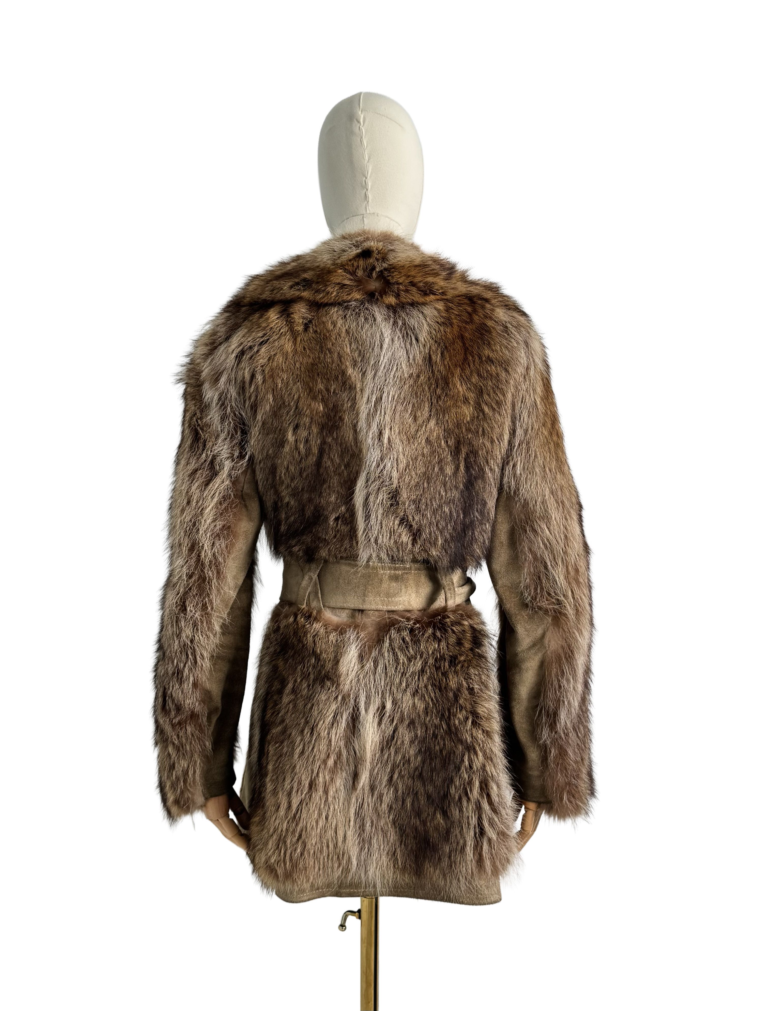 Vintage Vintage Real Suede Coat With Real Fur Details Size M / US 6-8 / IT 42-44 - 4 Thumbnail