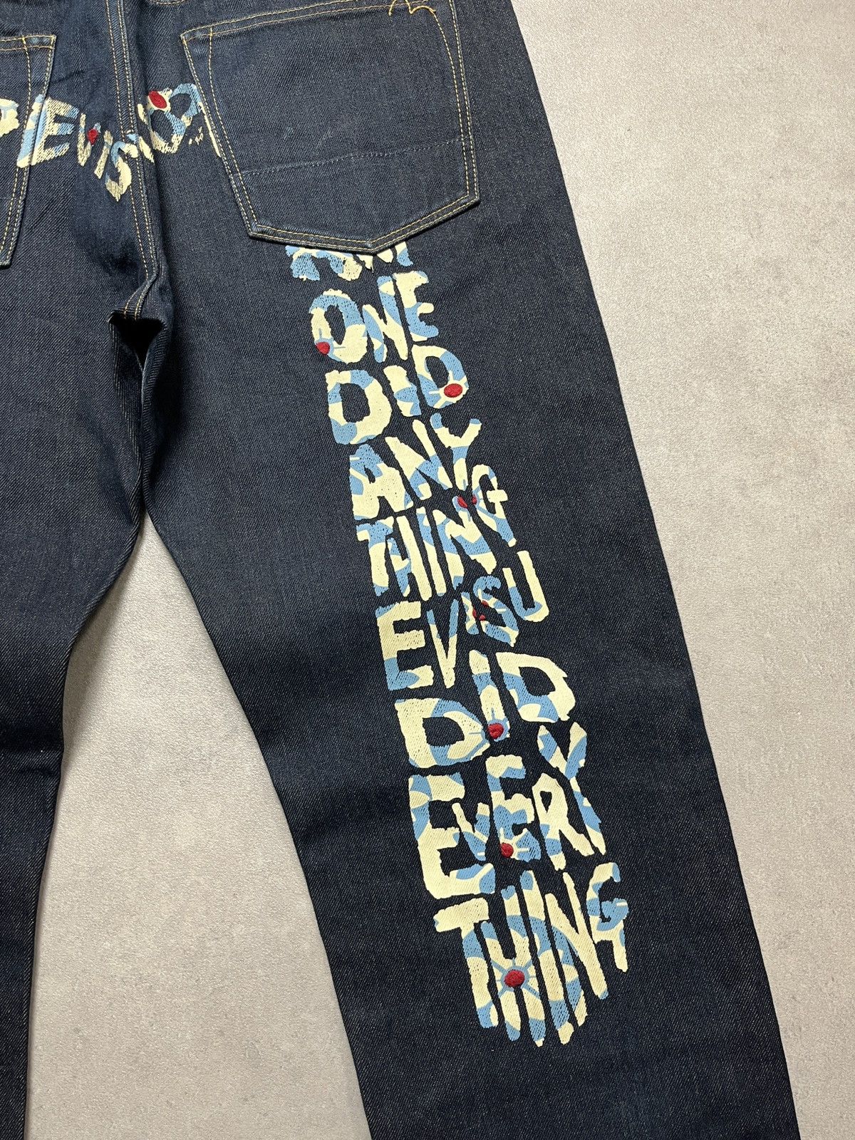 Evisu Evisu Daicock Script Logo Selvedge Denim Jeans Size US 34 / EU 50 - 4 Thumbnail