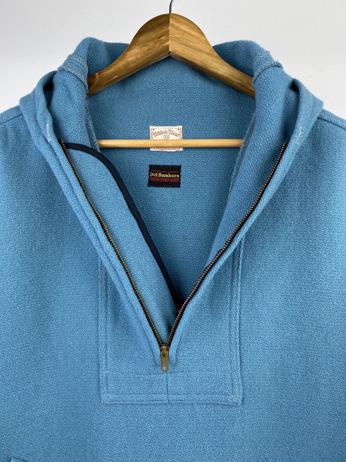 Warehouse Warehouse Vintage Style Loopwheel Half-Zip Hoodie Blue Japan Size US L / EU 52-54 / 3 - 9 Thumbnail