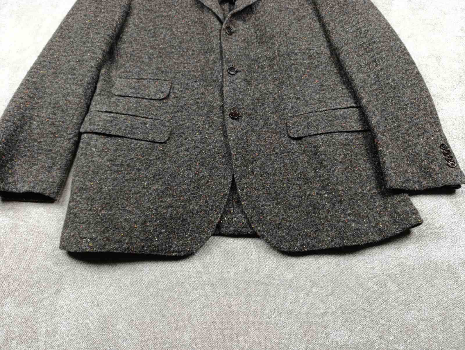 SARTORIO SARTORIO NAPOLI BY KITON MENS TWEED WOOL BLAZER JACKET Size 54R - 3 Thumbnail