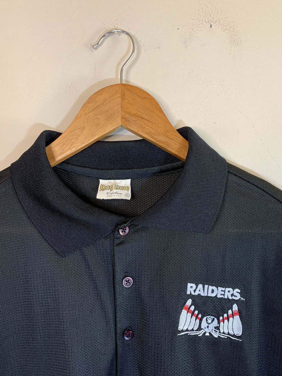 NFL × Vintage RARE Vintage 60s Oakland Raiders King Louie Bowling Shirt Size US XL / EU 56 / 4 - 2 Thumbnail