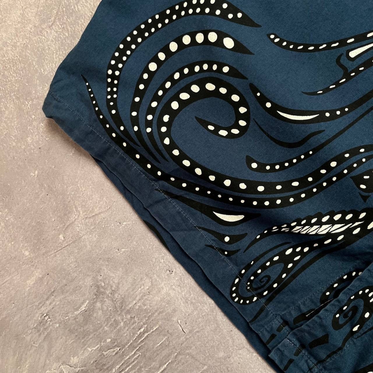 Quiksilver Quiksilver Blue Graphic Print Button-Up Shirt Short Sleeve Size US M / EU 48-50 / 2 - 7 Thumbnail