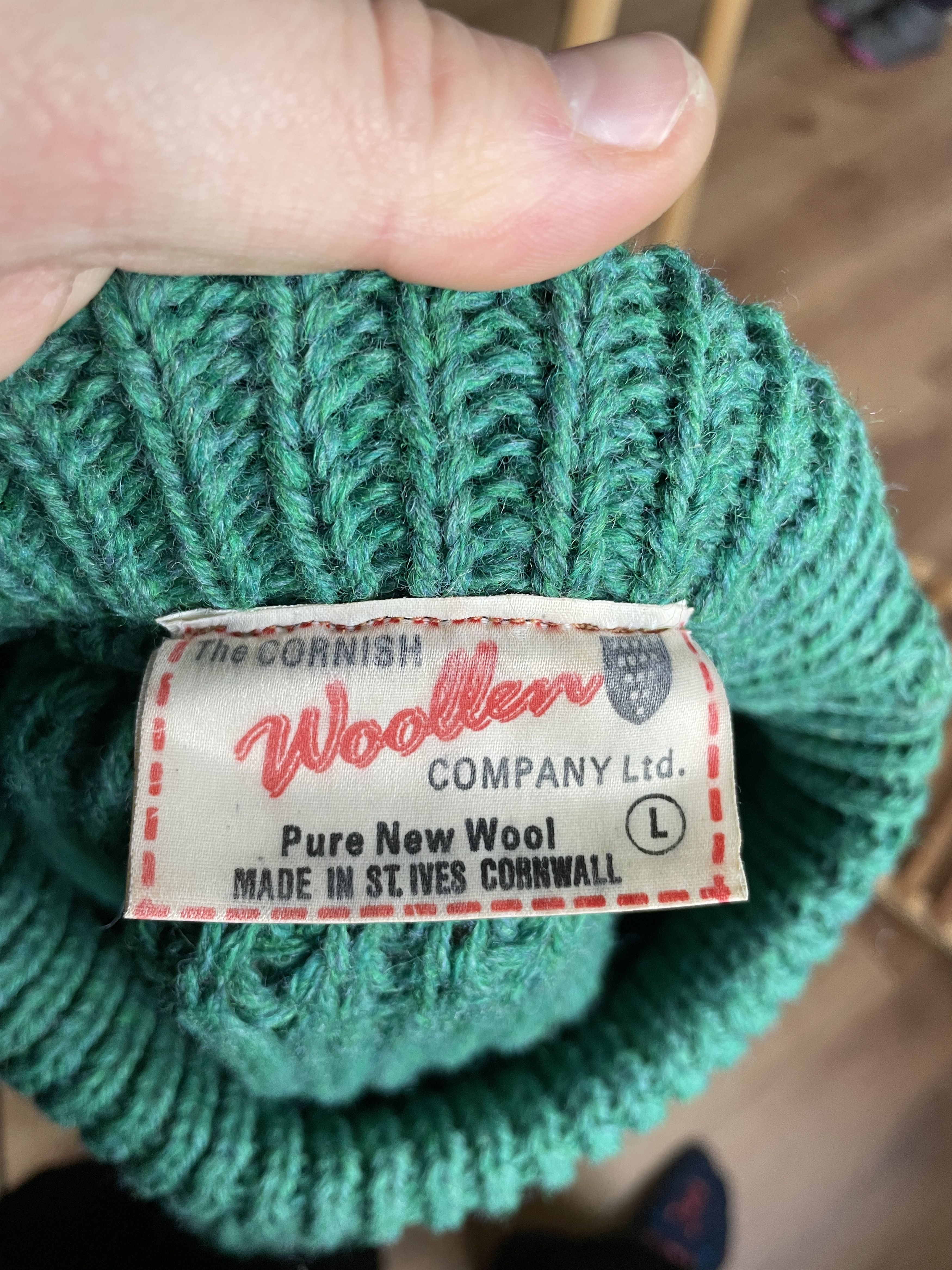 Vintage The Cornish Woollen Vintage 80's Fisherman Heavy Sweater Size US L / EU 52-54 / 3 - 6 Thumbnail
