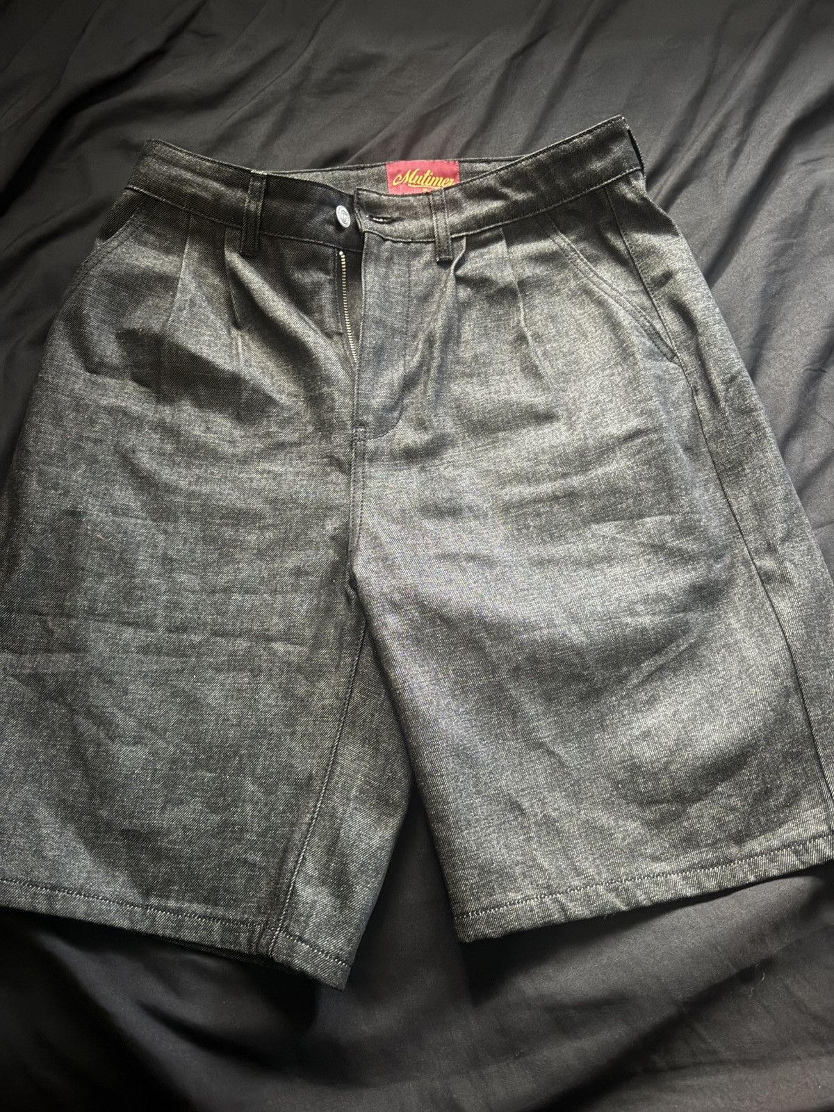 Mutimer MUTIMER RAW BLACK PLEATED SHORTS Size US 32 / EU 48 - 1 Thumbnail