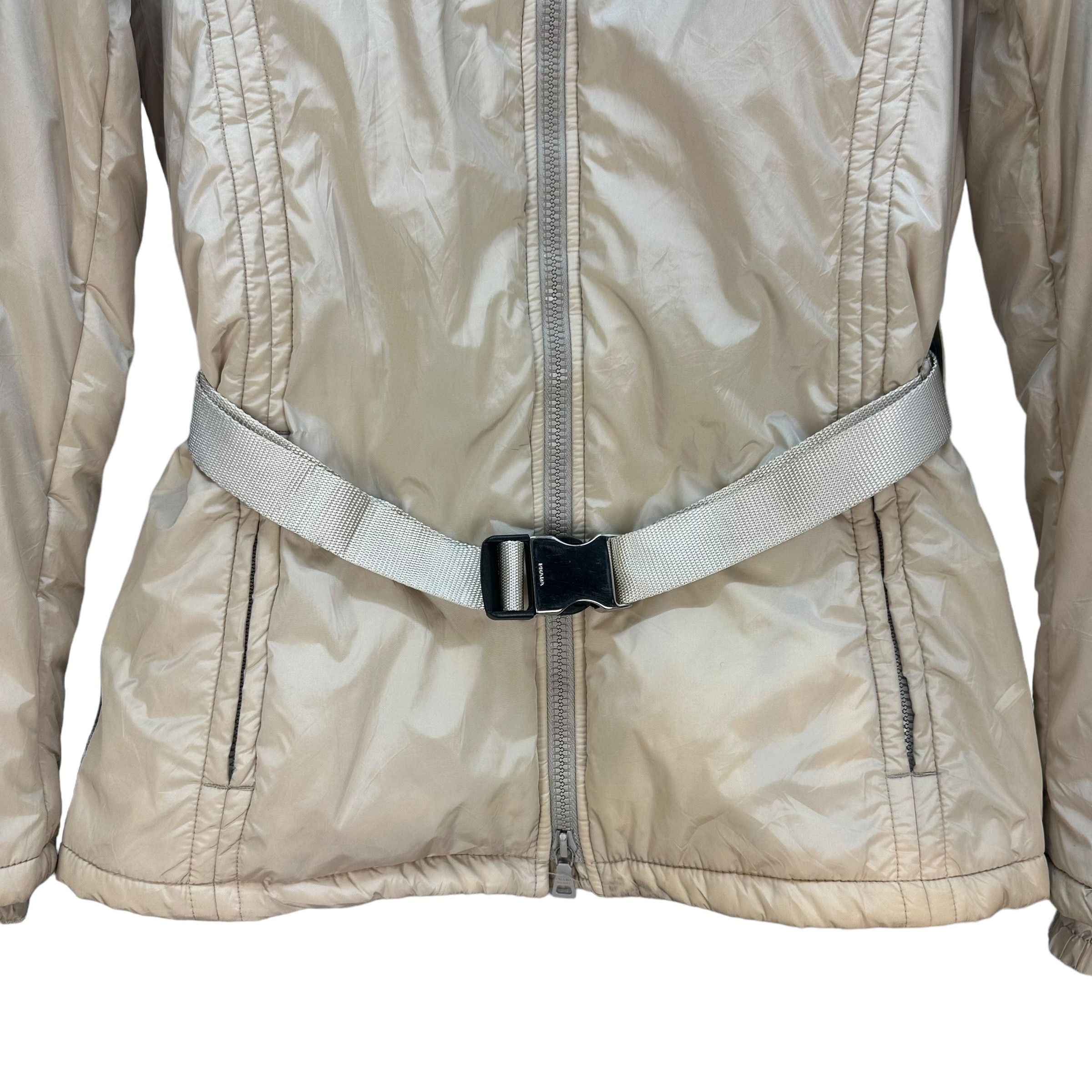 Prada PRADA Hooded Belted Nylon Jacket #A18-0421 Size M / US 6-8 / IT 42-44 - 4 Thumbnail
