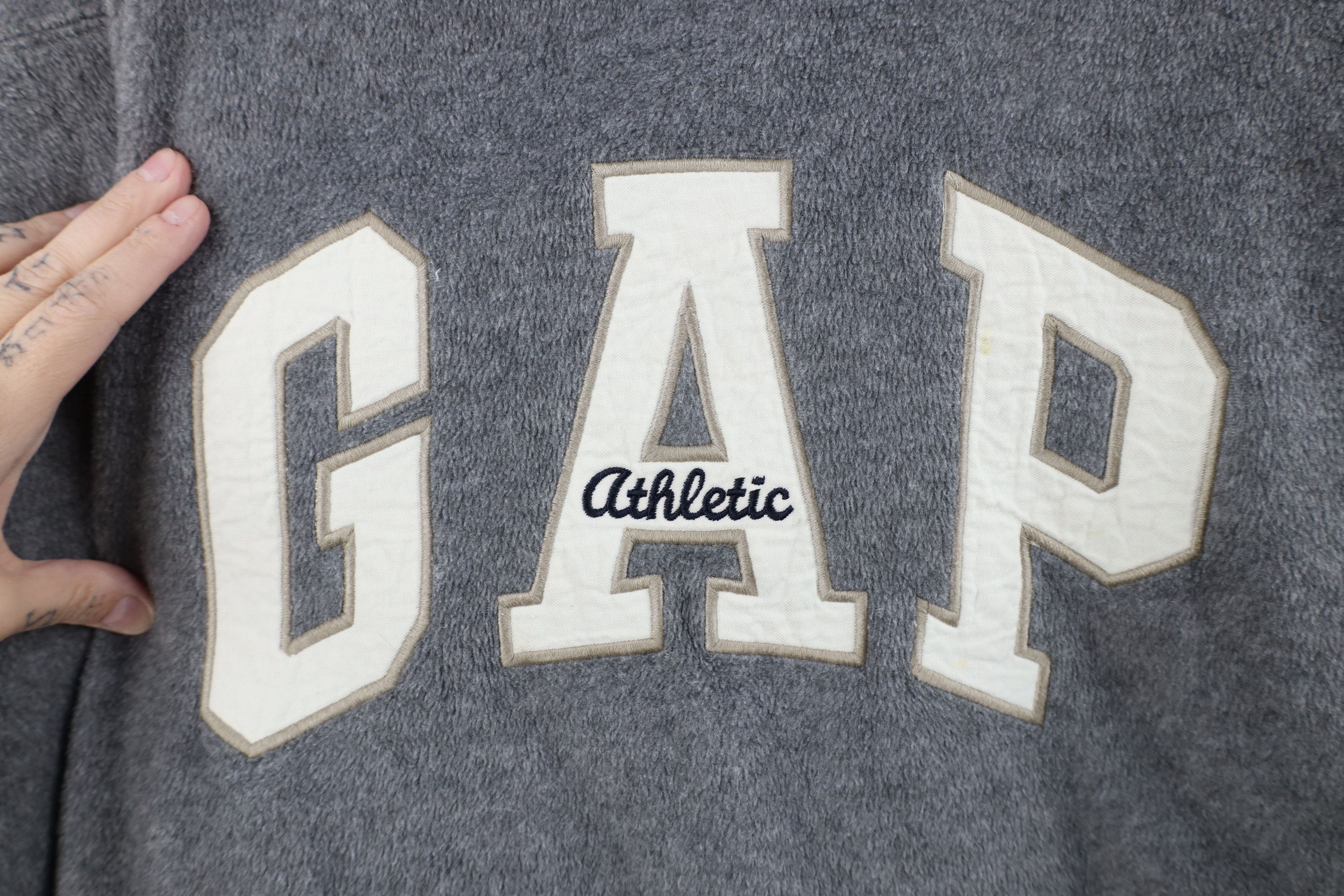 Gap Vintage 90s Gap Athletic Baggy Fleece Hoodie Sweatshirt Size US L / EU 52-54 / 3 - 5 Thumbnail