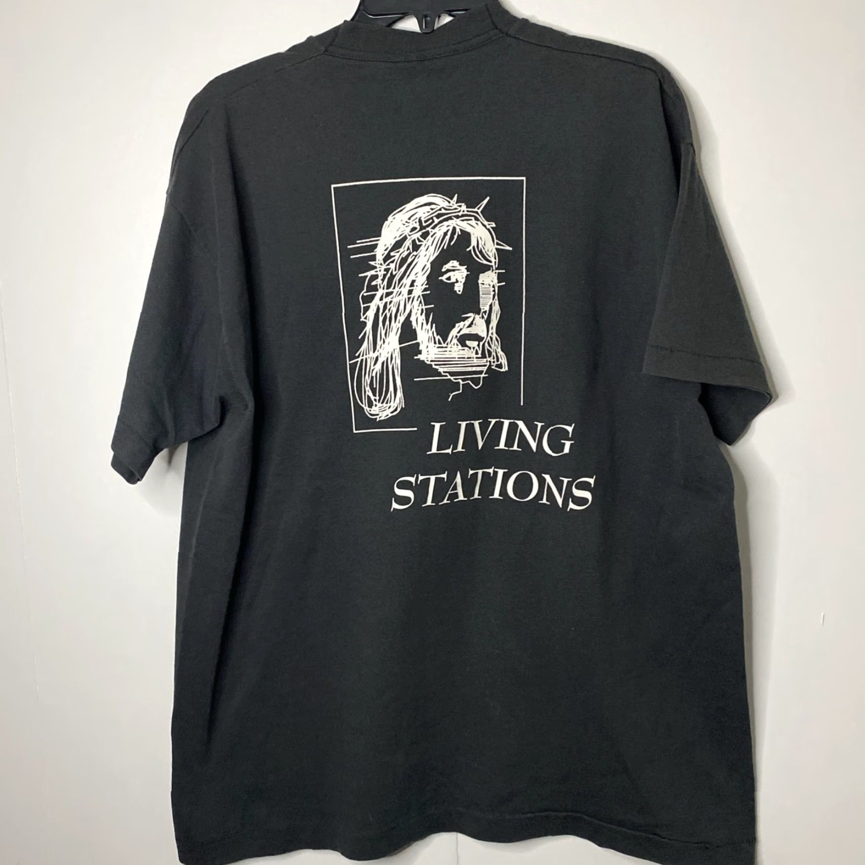 Vintage VINTAGE Best T-Shirt Jesus 90s Black XL USA Made Single Stitch Mens Shirt Size US XL / EU 56 / 4 - 7 Thumbnail