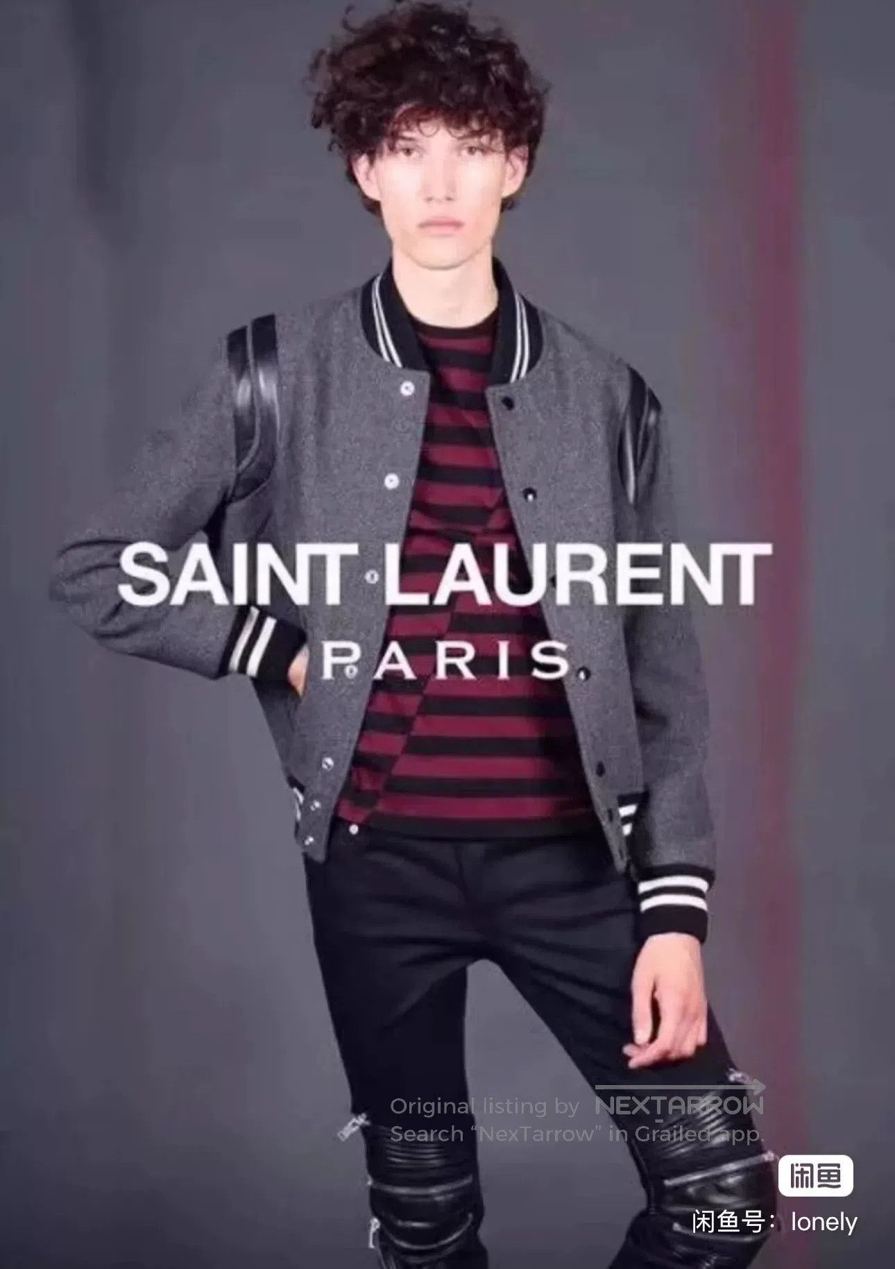 Saint Laurent Paris Saint Laurent Baseball Jacket SLP14FW. Size US S / EU 44-46 / 1 - 9 Thumbnail