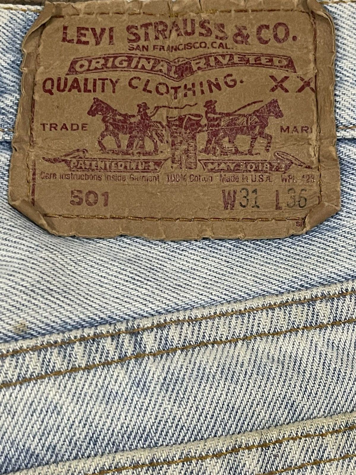 Levi's Vintage 80s Levis 501 Blue Wash Style Classic Jeans Size US 28 / EU 44 - 7 Thumbnail