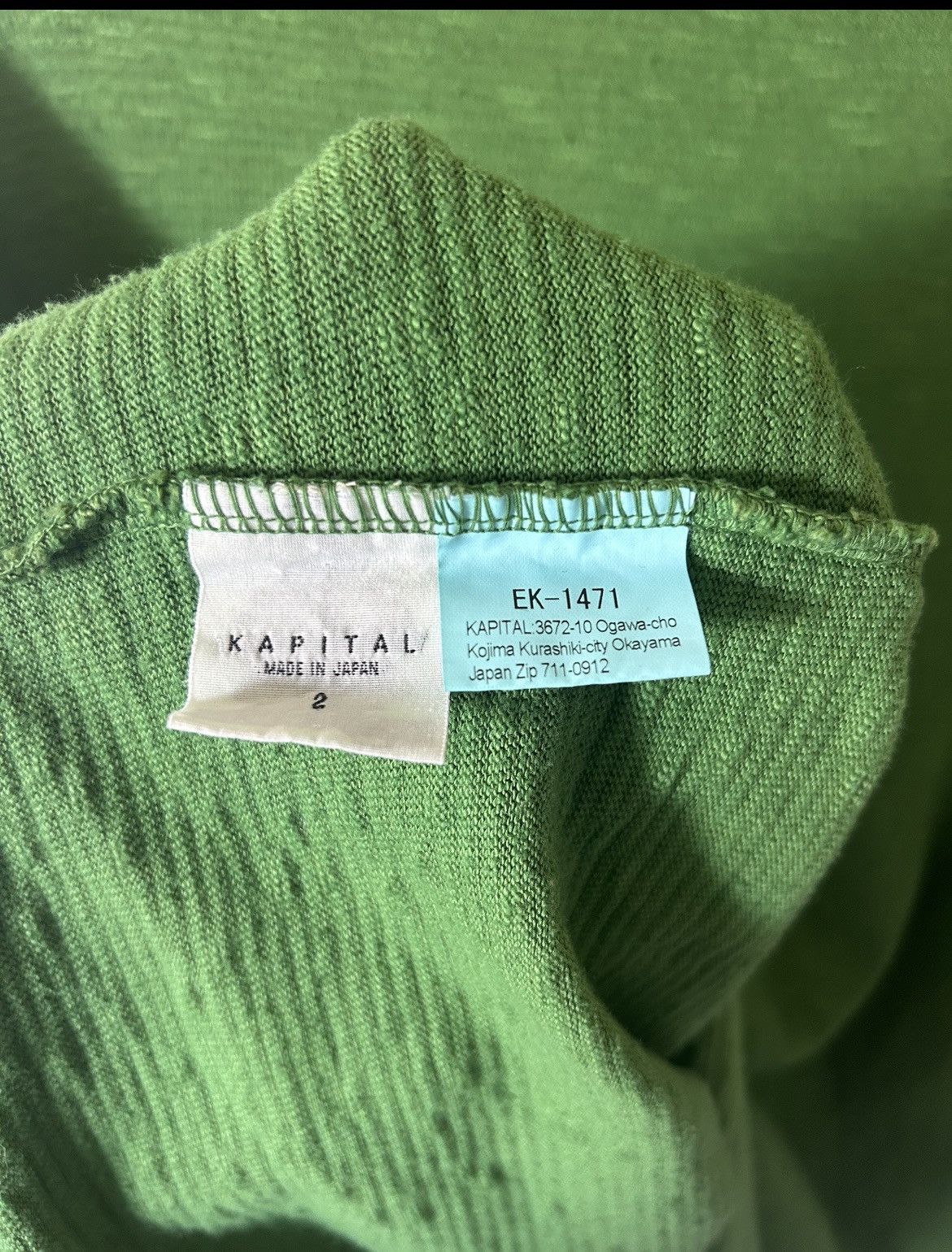 Kapital Kapital Green Turtleneck Longsleeve Size US L / EU 52-54 / 3 - 6 Thumbnail