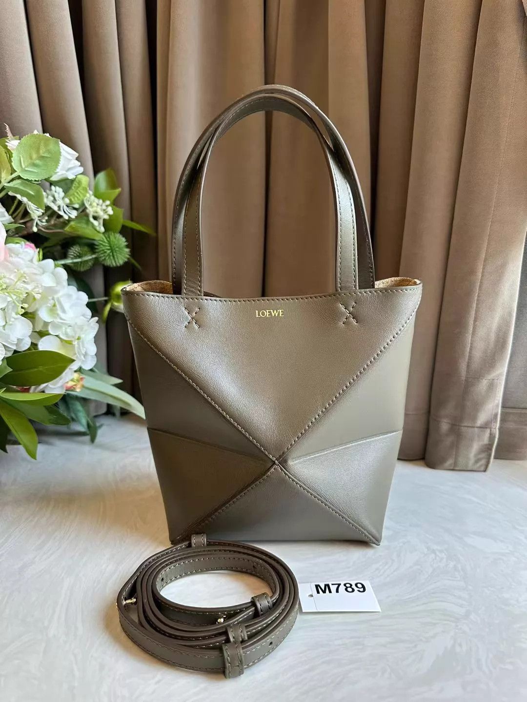 Loewe LOEWE Mini Tote Deep Olive Green 23 M789 Hand/Cross LN Size ONE SIZE - 3 Thumbnail