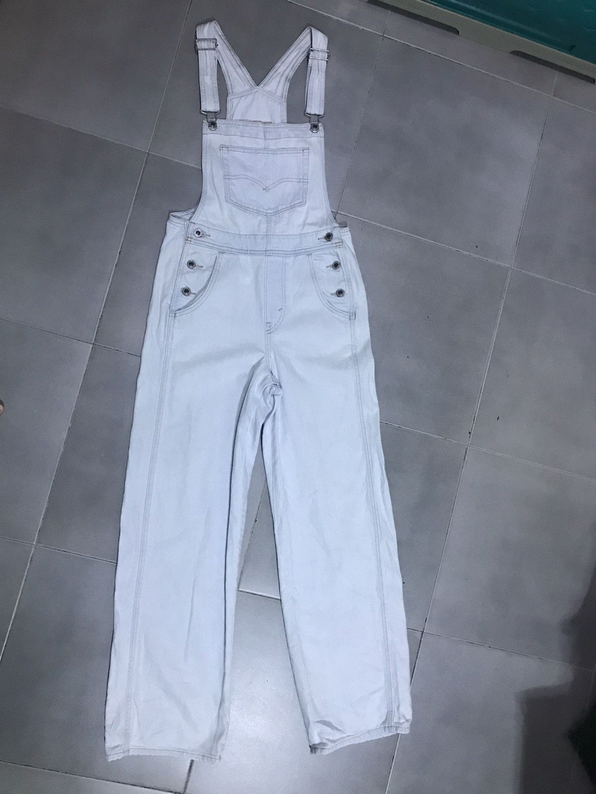 image of Levis Vintage Clothing Levis Silver Tab Overall in White, Women's (Size 30)