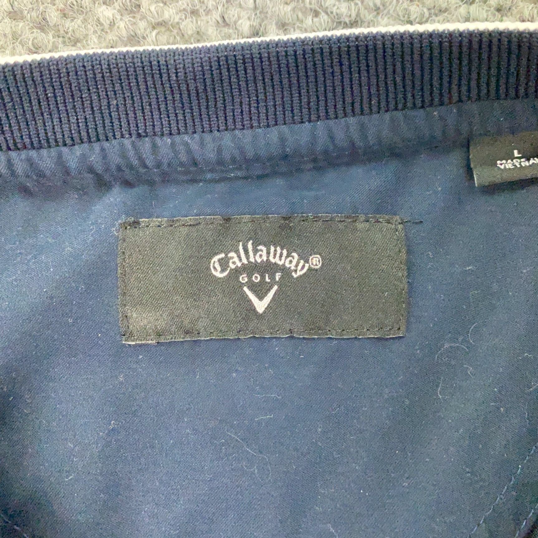 Callaway Callaway Mens Golf Shirt Large Blue Pullover Windbreaker Pockets V-Neck Size US L / EU 52-54 / 3 - 3 Thumbnail