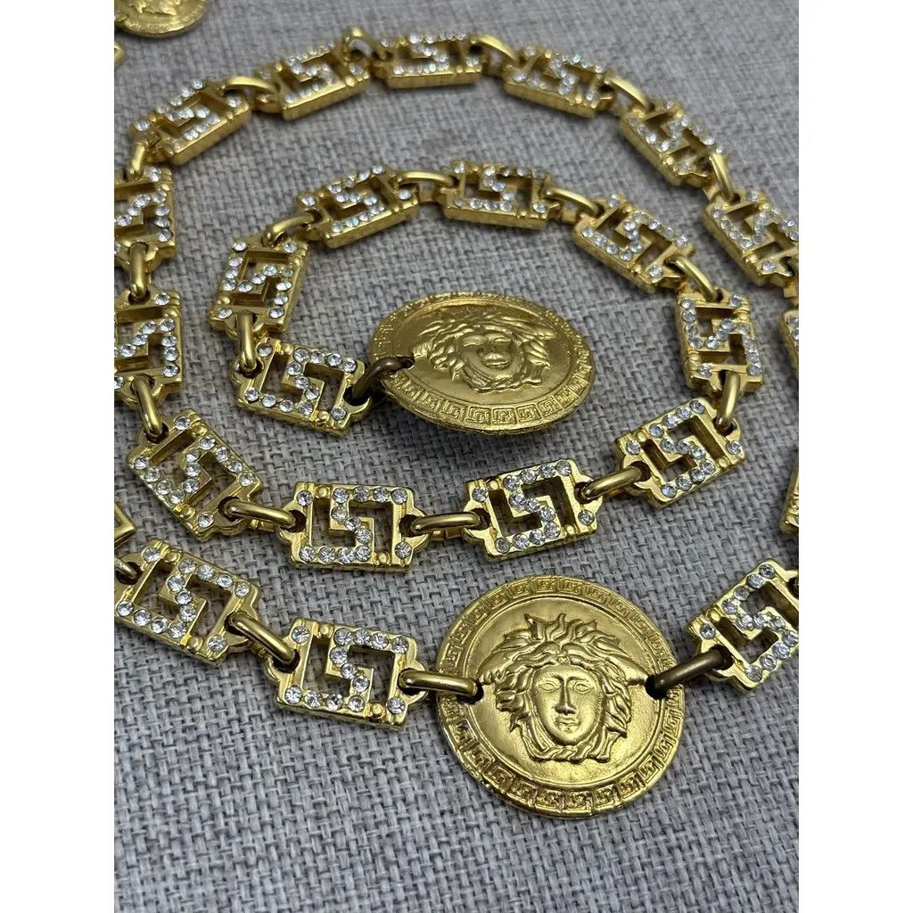 Other Vintage Gianni Versace Medusa Belt 1990s Gold Chain Belt Size ONE SIZE - 3 Thumbnail