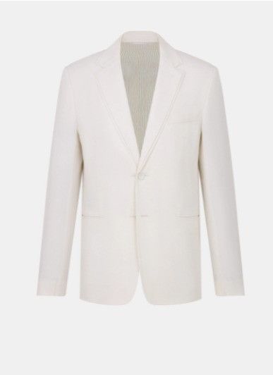 o1w1db10924 Wool Twill Jacket in White