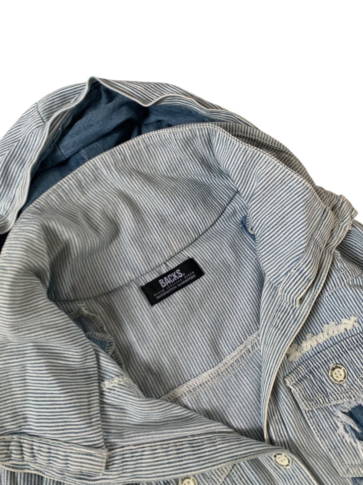 Le Grande Bleu (L.G.B.) Japanese BACKS ripped LGB bono style jacket destroyed Size US S / EU 44-46 / 1 - 5 Thumbnail