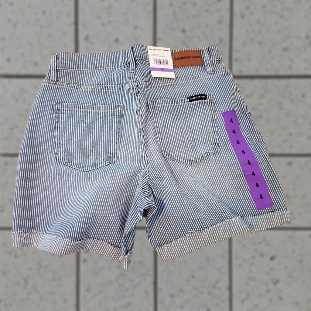 Calvin Klein Calvin Klein Denim Shorts 4 Cotton Jeans Stretch Womens Blue Mom New Size 27" / US 4 / IT 40 - 1 Thumbnail