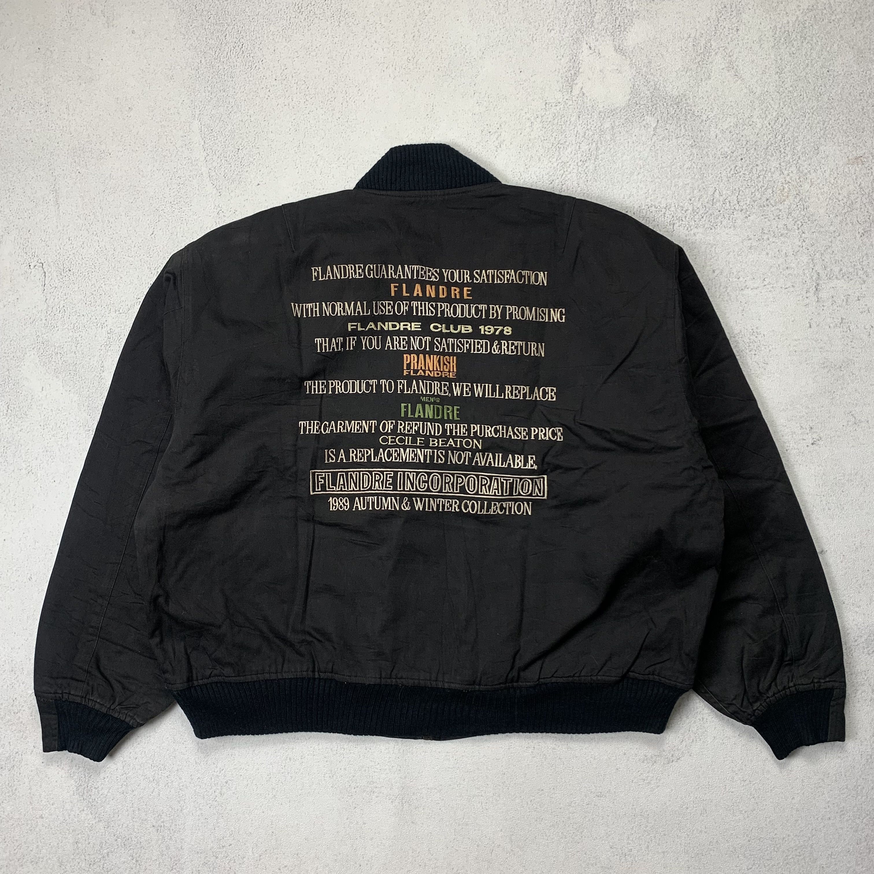 Japanese Brand Vintage Flandre AW1989 Bomber Jacket Size US L / EU 52-54 / 3 - 3 Thumbnail