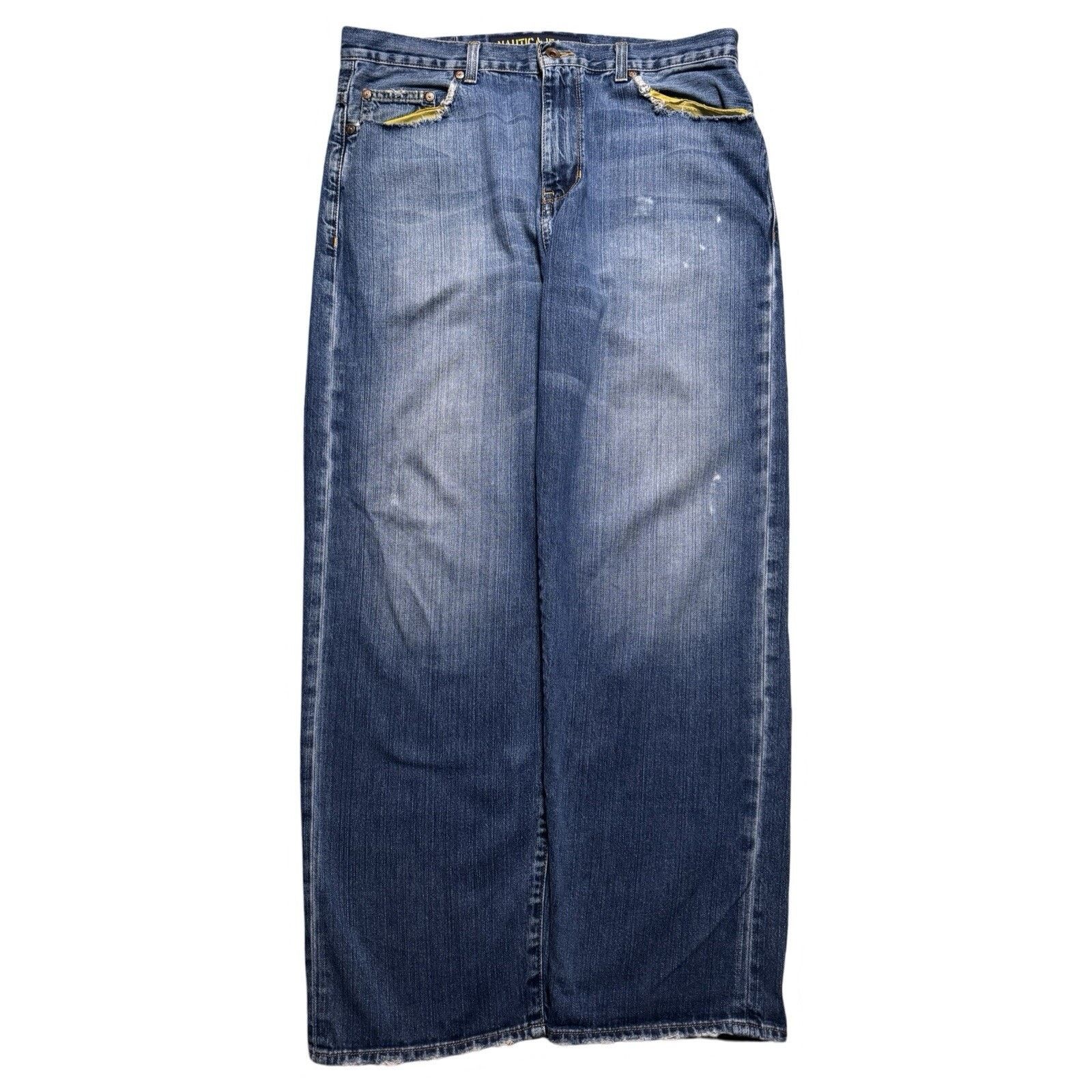 Nautica Vintage Y2K Nautica Mid Wash Loose Fit Jeans Skater 34 X 30 Size US 34 / EU 50 - 3 Thumbnail