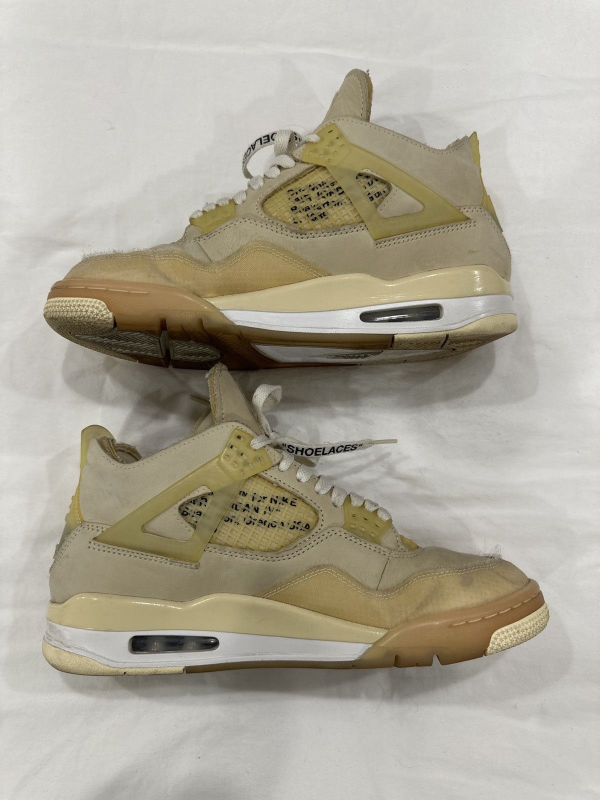 Jordan Brand × Off-White Off White x Air Jordan 4 Retro SP ‘Sail’ Size US 9.5 / EU 42-43 - 3 Thumbnail