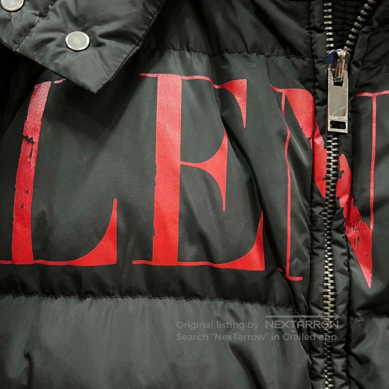 Valentino black and red logo puffer jacket by valentino. Size US L / EU 52-54 / 3 - 3 Thumbnail