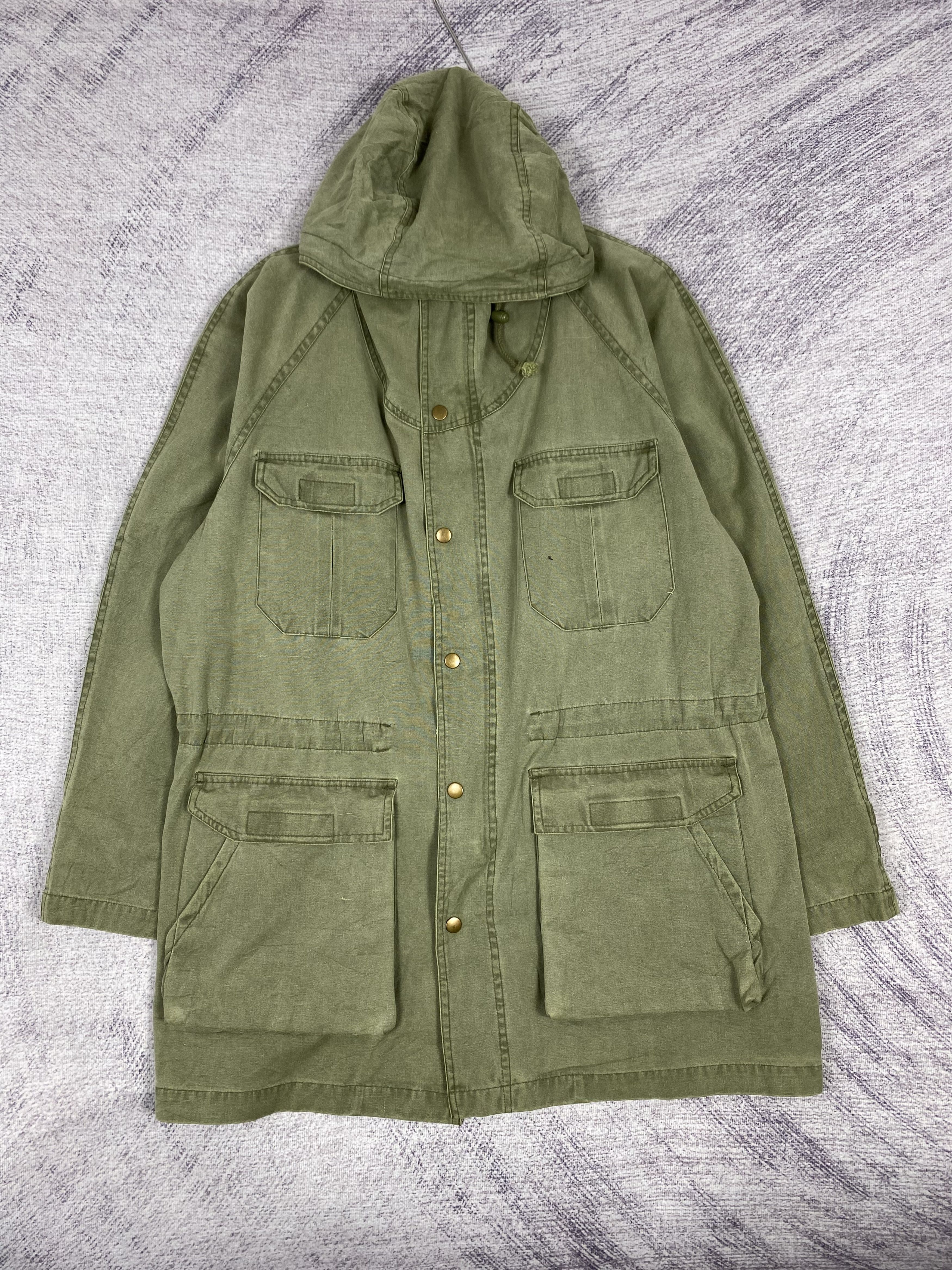 Japanese Brand Vintage Japanese Brand Multi Pocket Hoodie Canvas Jacket Size US M / EU 48-50 / 2 - 1 Thumbnail