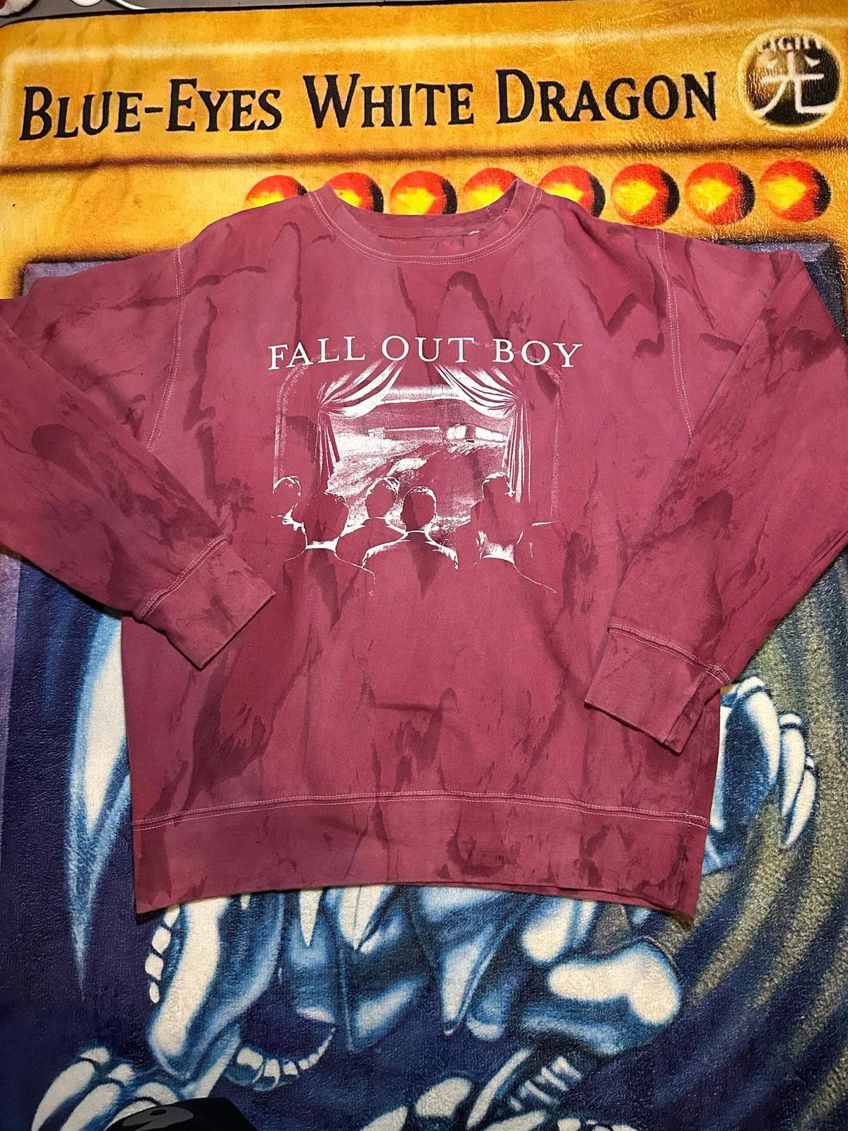 Other Fall Out Boy Graphic Men's Sweatshirt, Burgundy Tie-Dye Size US M / EU 48-50 / 2 - 3 Thumbnail