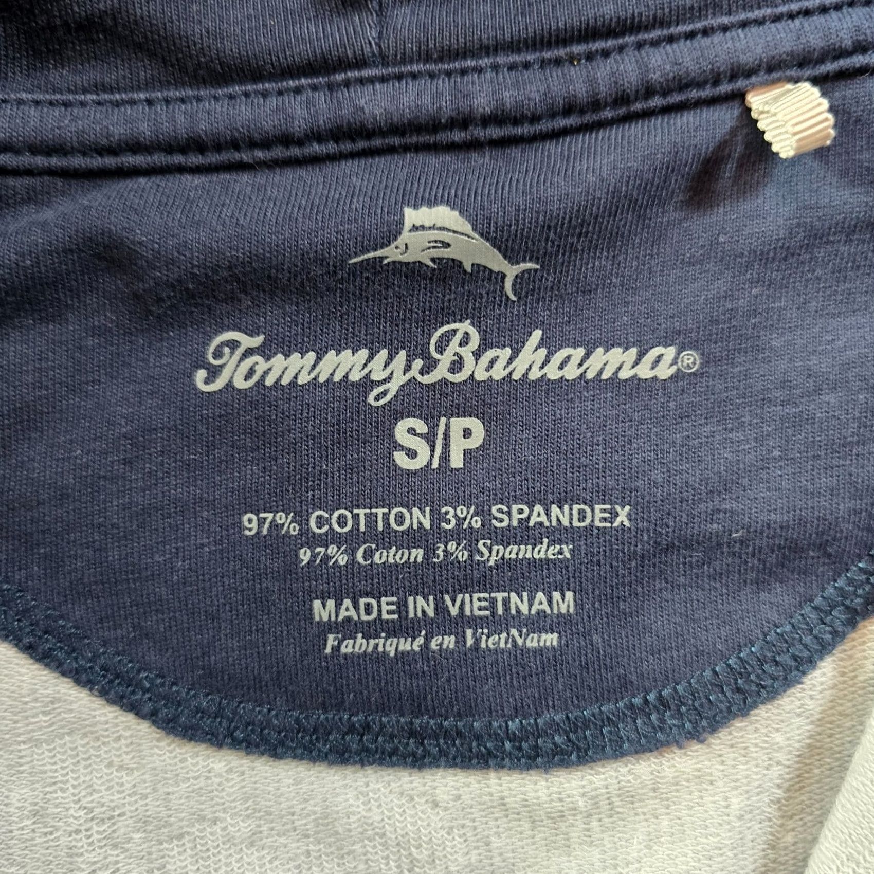 Tommy Bahama Tommy Bahama Hoodie Sweatshirt Womens Small Blue Floral Aloha Full Zip Hooded Zip Embroidered Logo Knit Cotton Blend Jacket Size S / US 4 / IT 40 - 5 Thumbnail