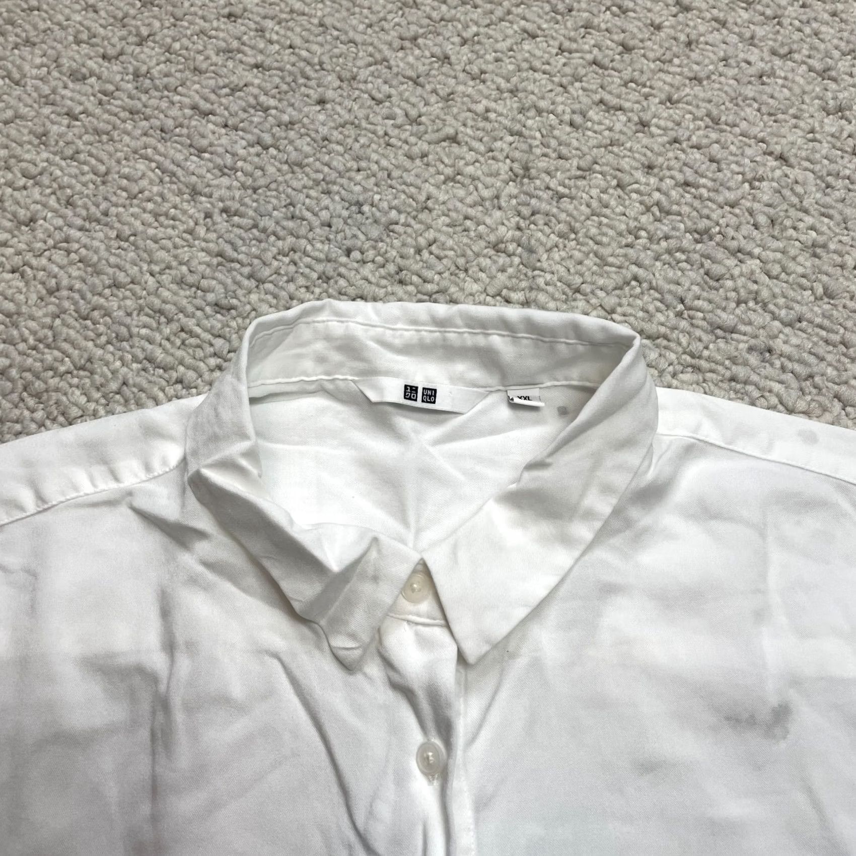 Uniqlo Uniqlo Button-Down Shirt Mens 2XL White Long Sleeve Collared Business Casual Formal Workwear Shirt Size 48R - 2 Thumbnail