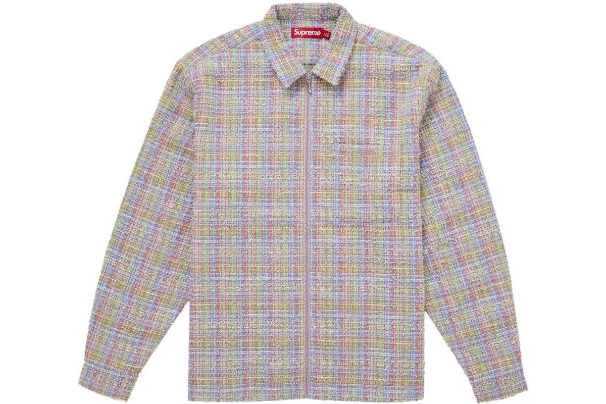Supreme Supreme Washed Corduroy Zip Up Shirt Size XL Black SS24