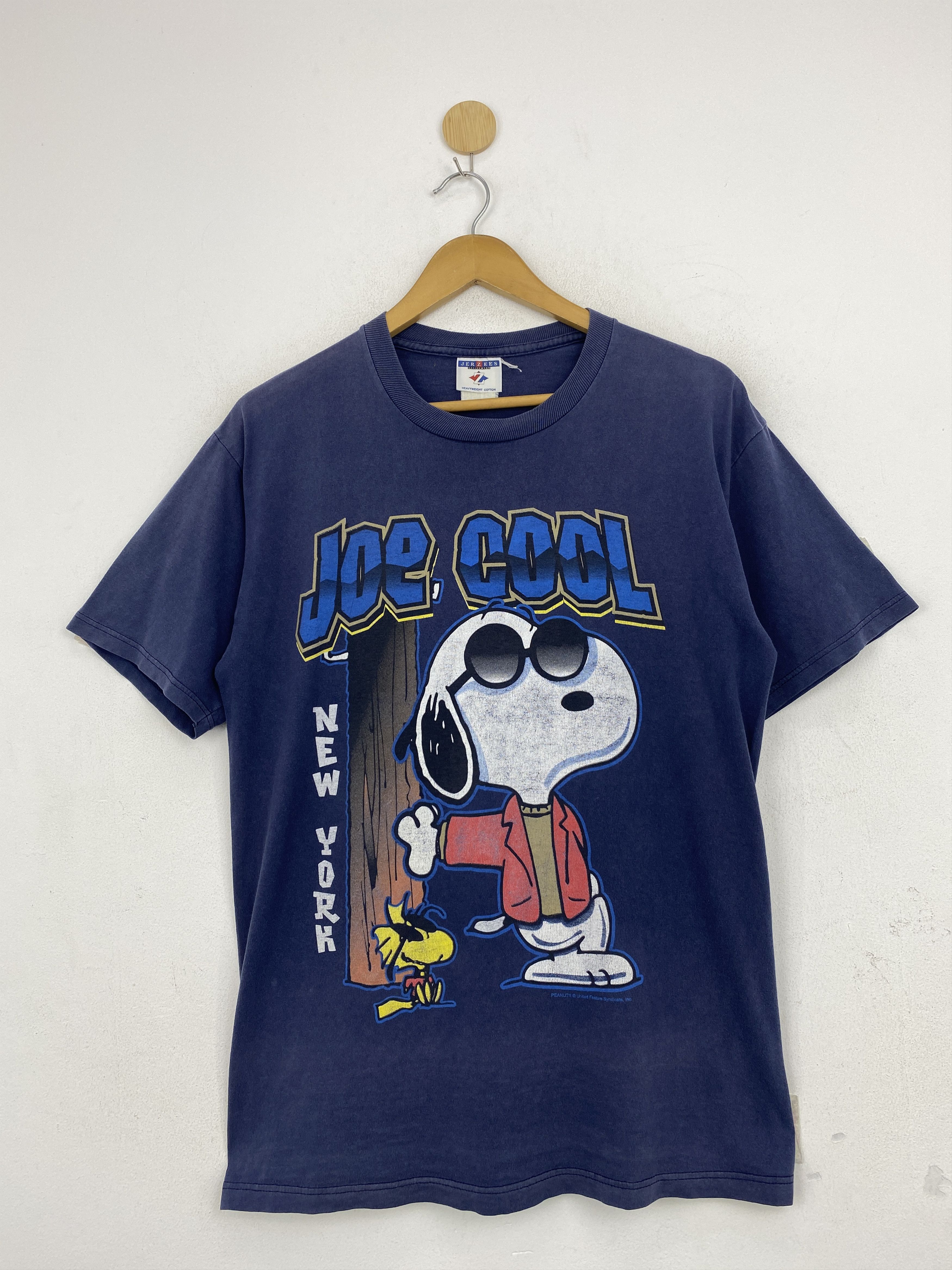 Cartoon Network × Vintage Vintage 90s Snoopy Joe Cool New York Graphic Tee TA0638 Size US S / EU 44-46 / 1 - 1 Thumbnail