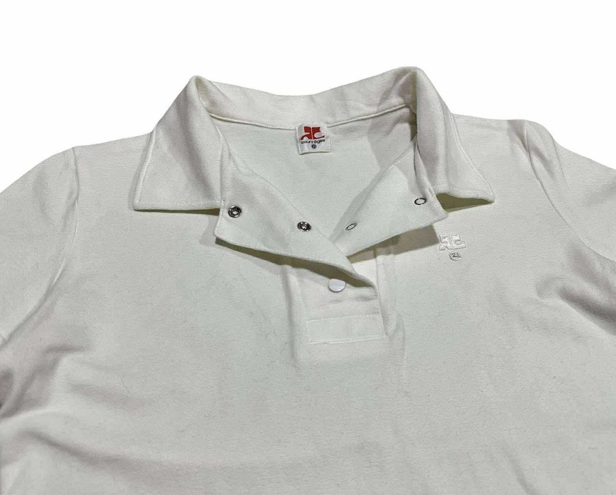 Courreges 🔥Nice Vintage Courreges Polo Shirt Embroidered Logo Size S / US 4 / IT 40 - 2 Thumbnail