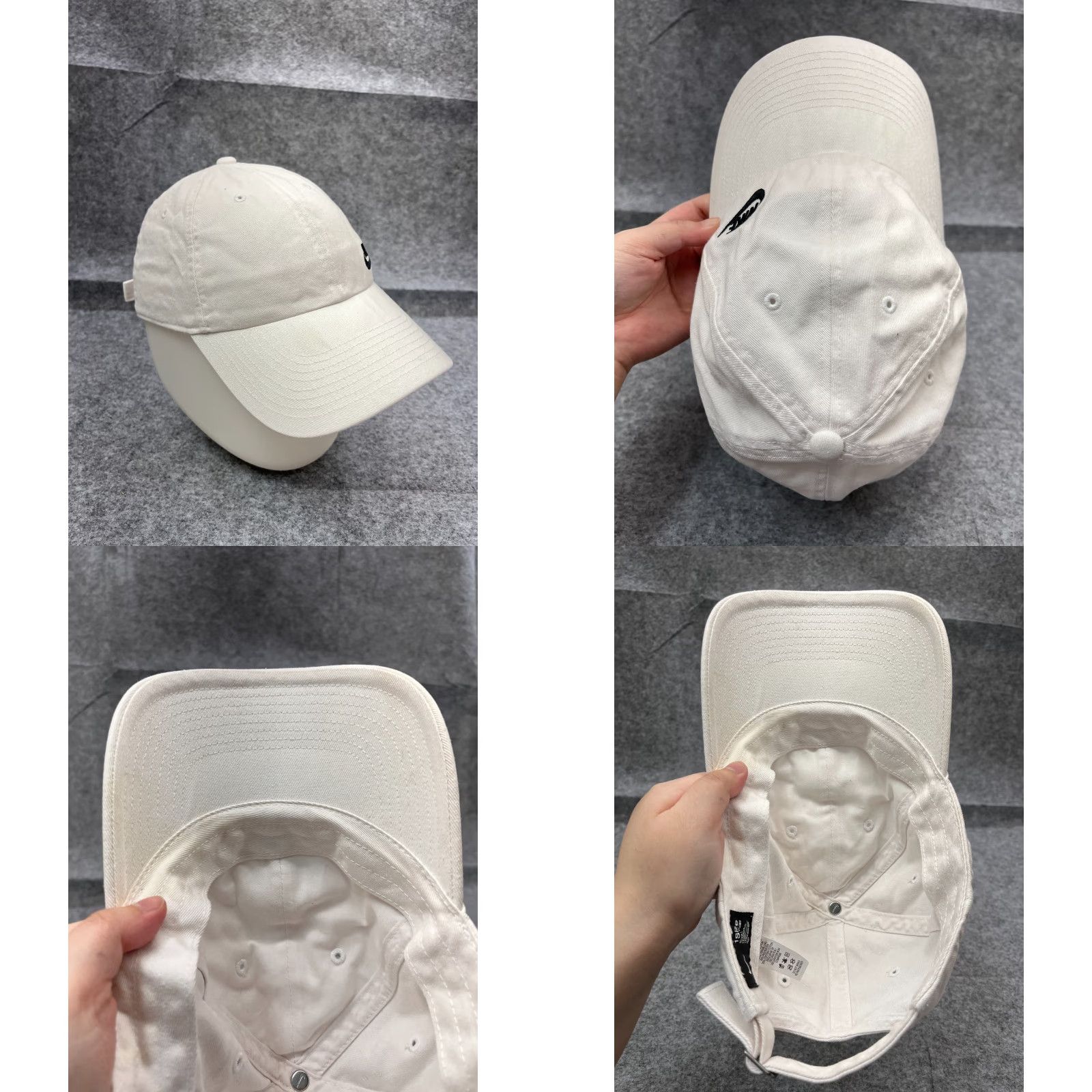 Nike Nike Hat Cap Adjustable Swoosh White One Size Mens Baseball Cap Twill Cotton Polyester Heritage86 Size ONE SIZE - 8 Thumbnail
