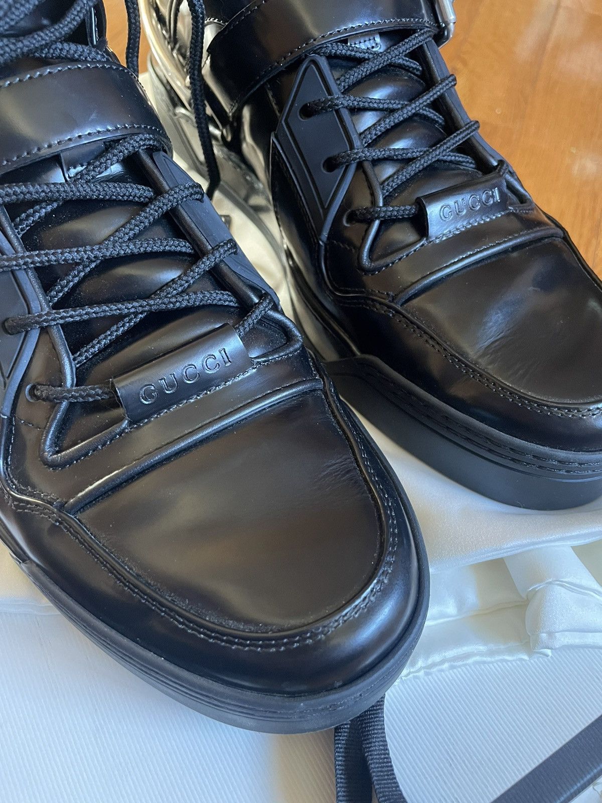Gucci MENS GUCCI MANGUM HIGH TOPS Size US 8 / EU 41 - 3 Thumbnail