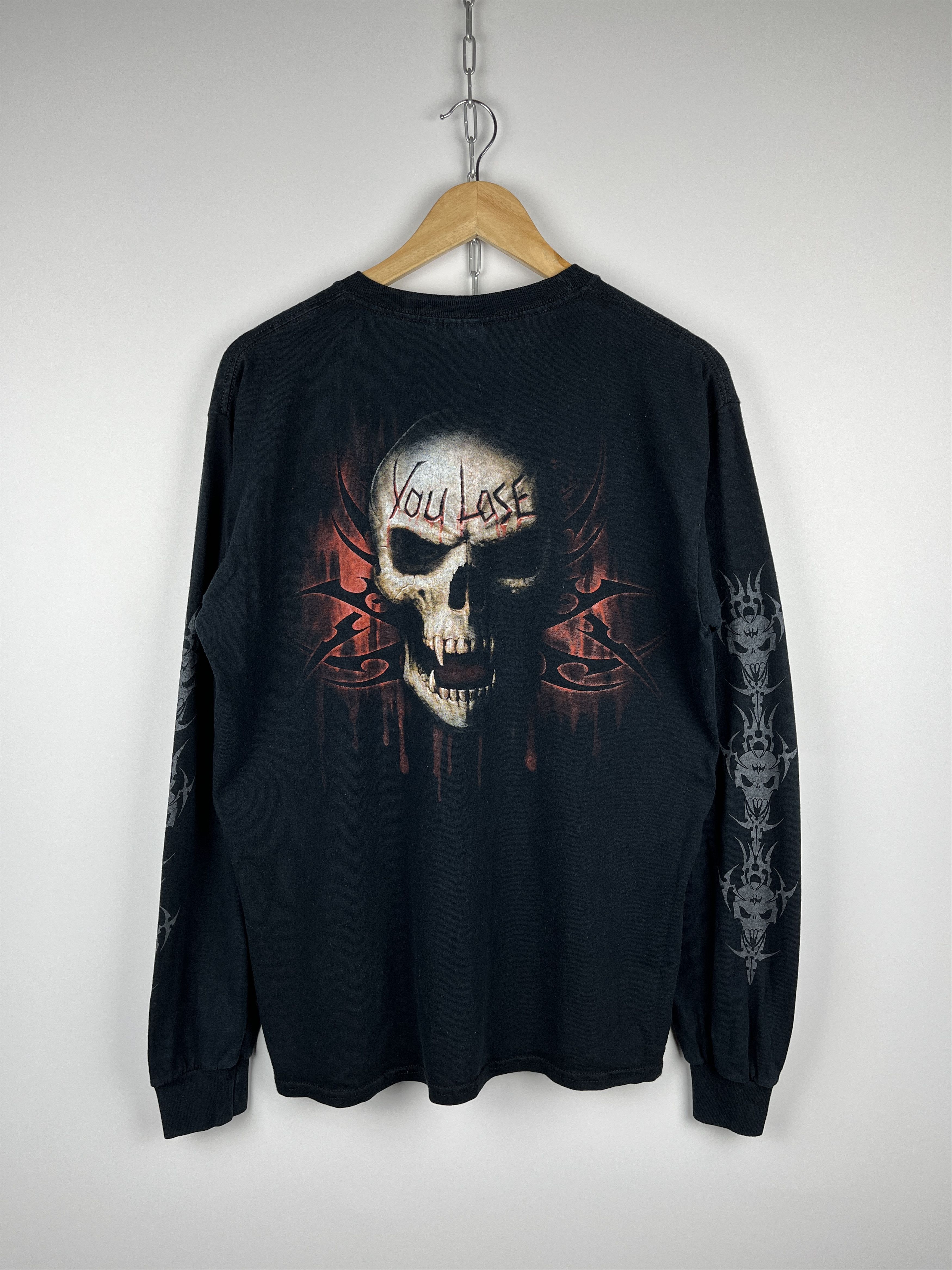 Gildan Grim Reaper Skull Game Over Gildan Long Sleeve T-shirt Size US M / EU 48-50 / 2 - 12 Thumbnail