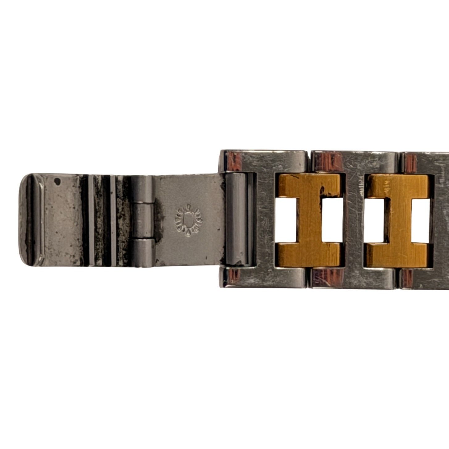 Hermes Hermès Clipper vintage two-tone watch H-link Size ONE SIZE - 5 Thumbnail