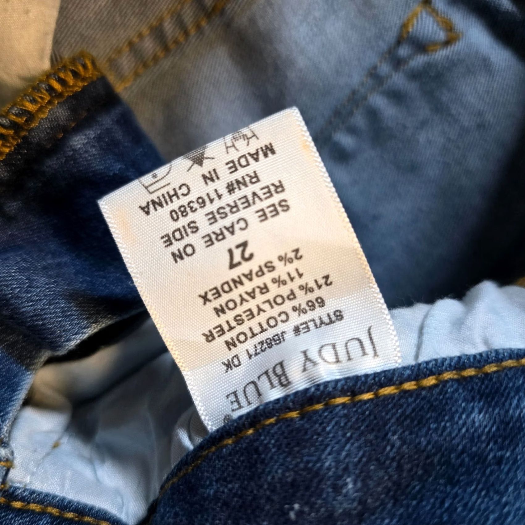 Vintage Judy Blue Jeans Women Size 27 Blue Relaxed Tapered Distressed Stretch Capsule Casual Jeans Size 27" / US 4 / IT 40 - 6 Thumbnail