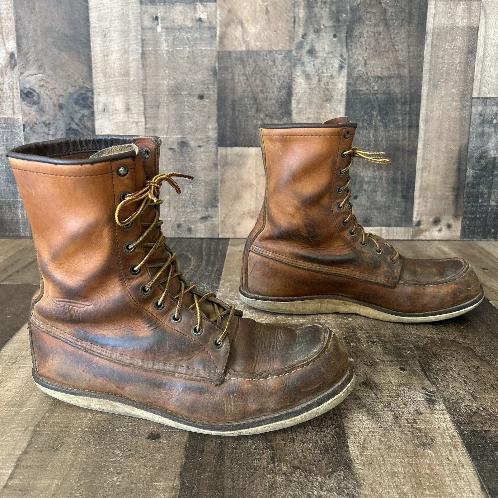 Red Wing Red Wing 10877 Moc Toe Work Boots Mens 11.5 D Size US 11.5 / EU 44-45 - 11 Thumbnail