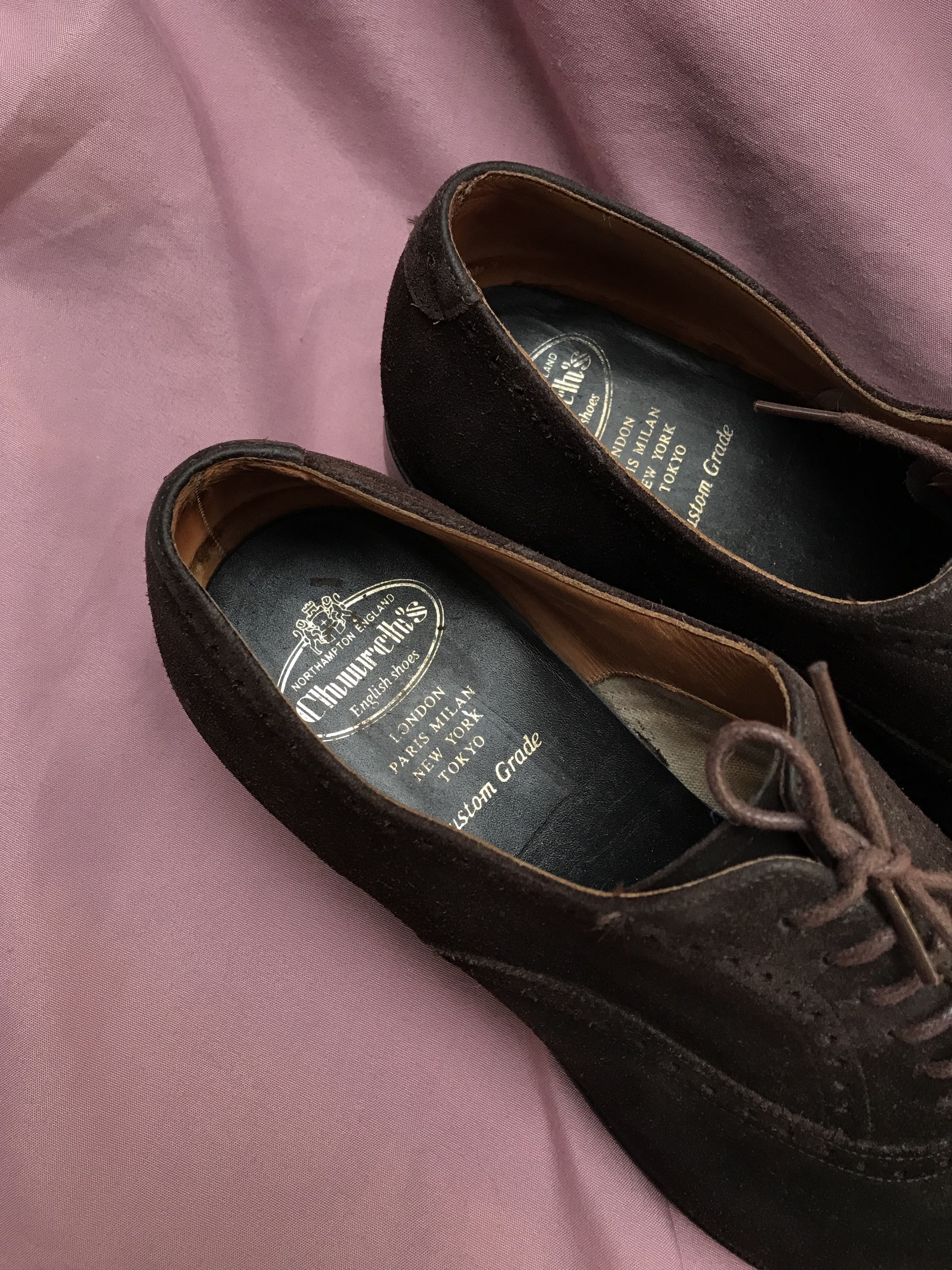 Church's CHURCHS made in england suede unlined oxford shoes Size US 11.5 / EU 44-45 - 1 Thumbnail