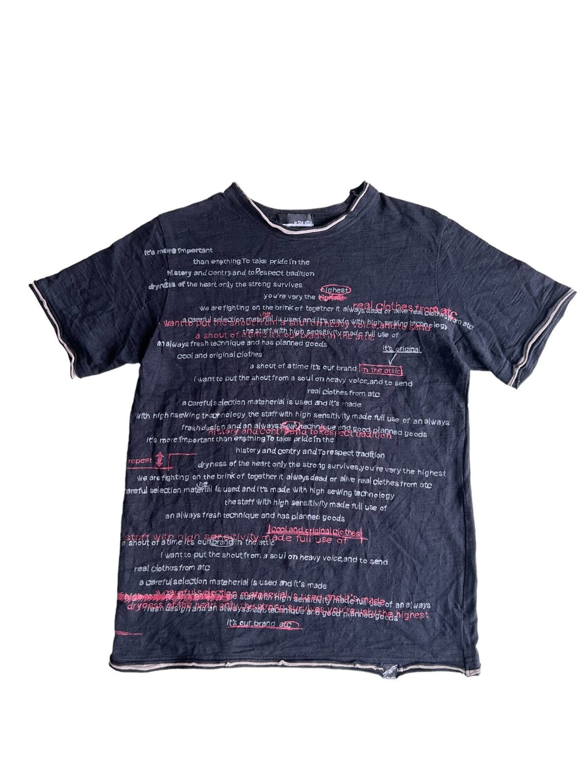 In The Attic "Anarchy Poems" Overprinted Roll Up In The Attic Shirt Size US M / EU 48-50 / 2 - 1 Thumbnail