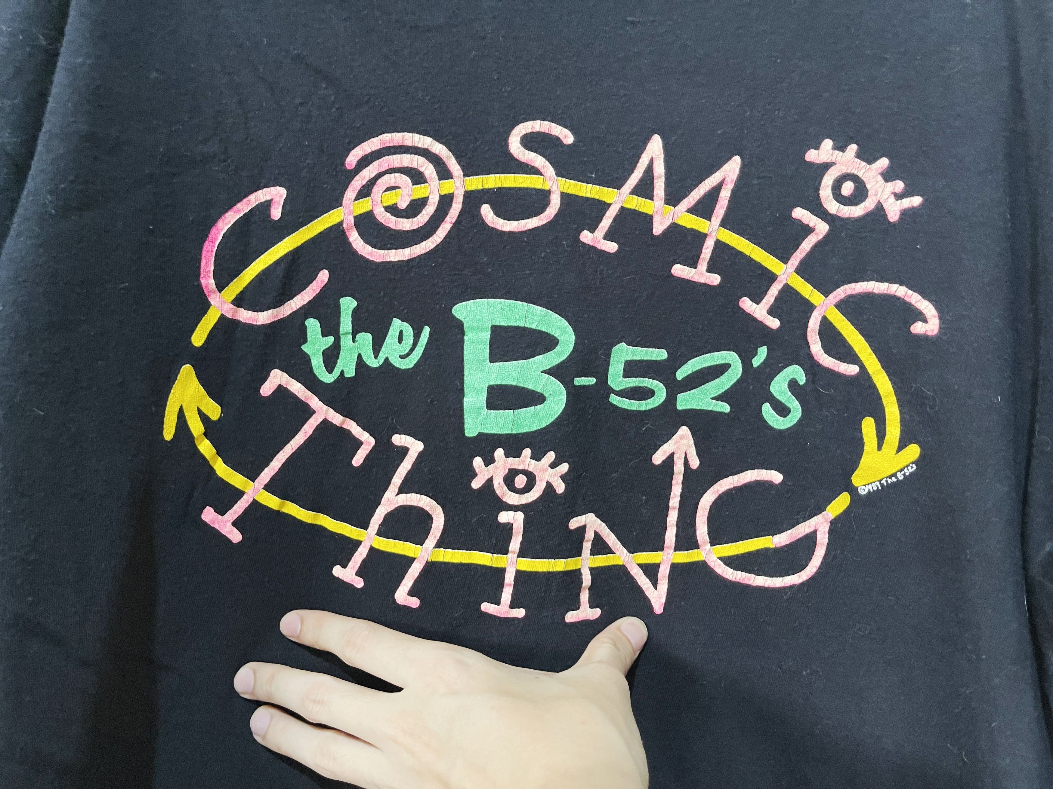 Band Tees × Vintage Vintage 1989 The B-52's Cosmic Thing Crop Tops Size XL / US 12-14 / IT 48-50 - 2 Thumbnail