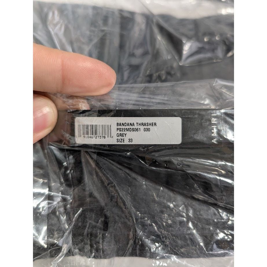 Amiri o1rshd1 Bandana Thrasher Jeans in Grey Size US 33 - 19 Thumbnail